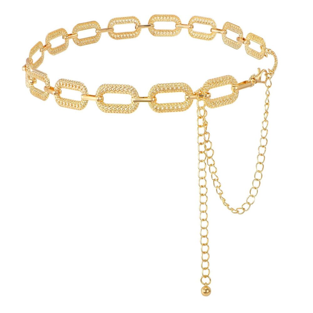 6794 Metal Waist Chain Belt Women Adjustable Body Link Belts Ladies Fashion